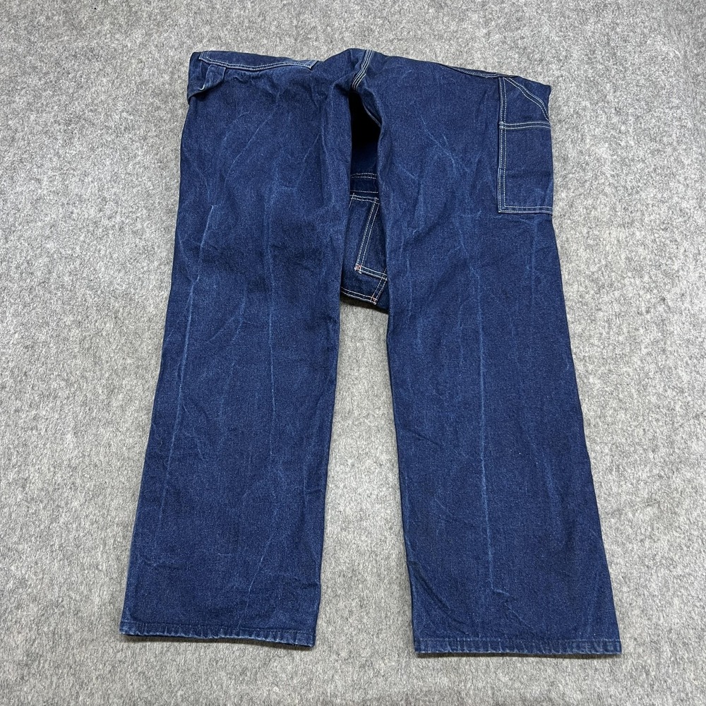 Men's Dark Blue Denim Overalls - Classic Workwear - Picture 6 of 11